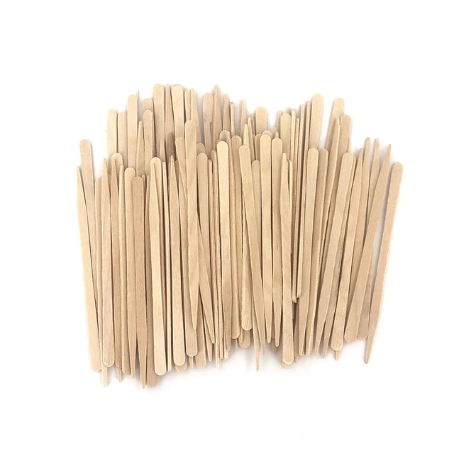 New Hot 100pc/pack Disposable Wooden Waxing Stick Wax Bean Wiping Wax Tool  Disposable Hair Removal Beauty Stick Body Beauty Tool